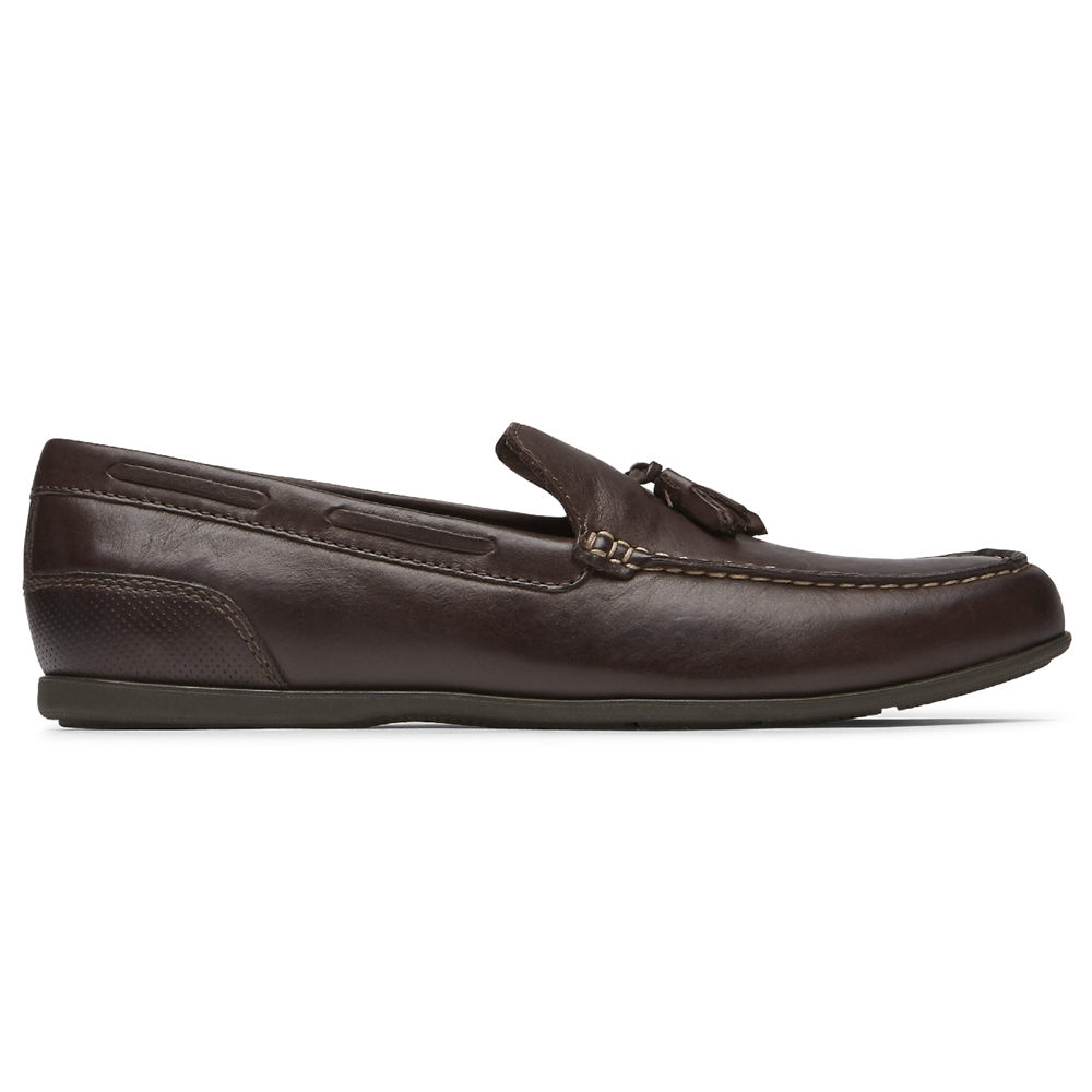 Rockport Mens Malcom Tassel - Loafers Dark Brown - WBA507968